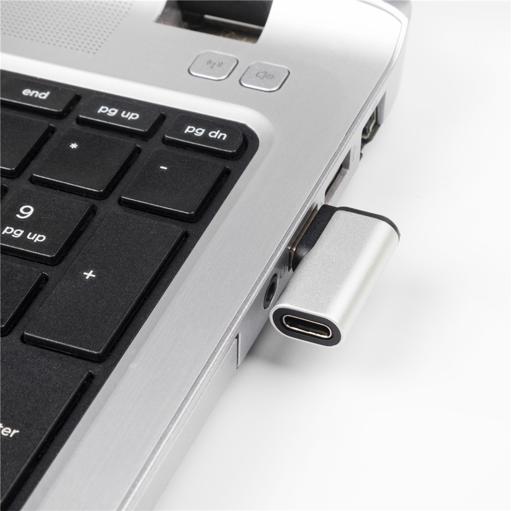 TYPE-C母/USB3.0AM (270度左弯/90度右弯)  铝合金款